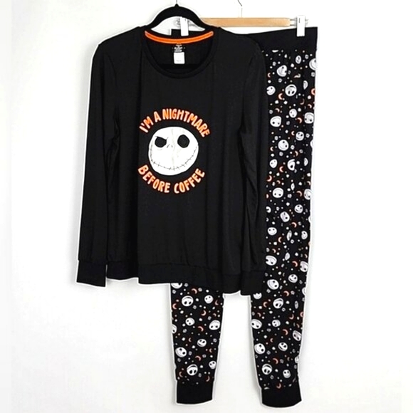 Disney Other - Nightmare Before Christmas Women's 2 Pc Black Loungewear Sleepwear Jack Size M